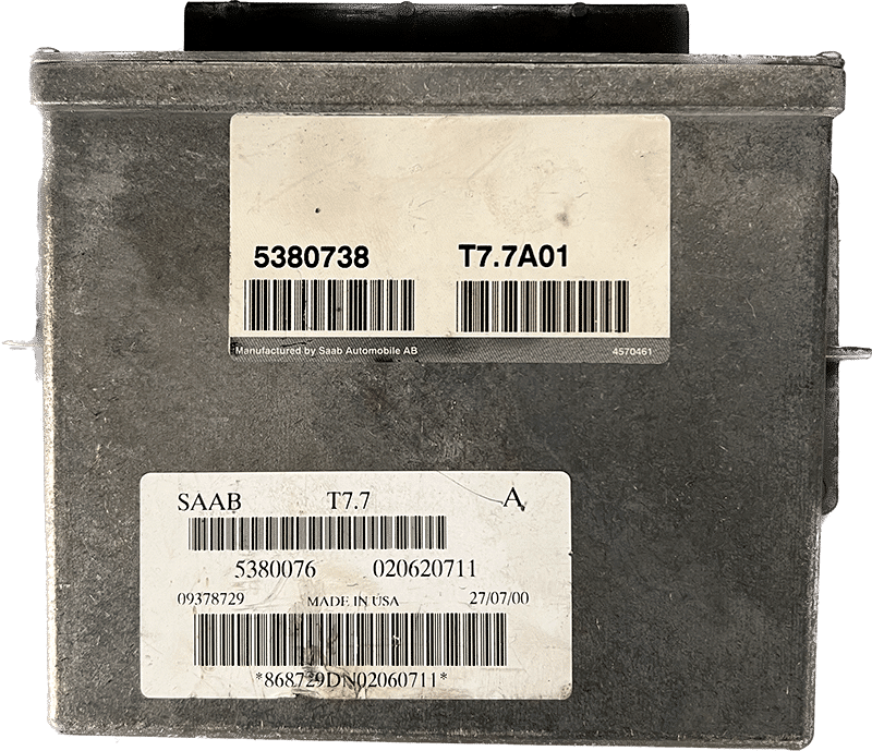 Centralita Motor ECU Remanufacturada. SAAB Refencia 5380076 / 020620711 / 09378729 / T7.7A01